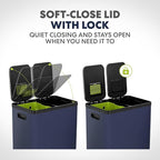 Simpli-Magic 60 Liter / 16 Gallon Rectangular Hands-Free Dual Compartment - Image 4