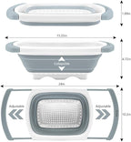 Qimh Collapsible Colander | Over The Sink Silicone Kitchen Strainers and - Image 3