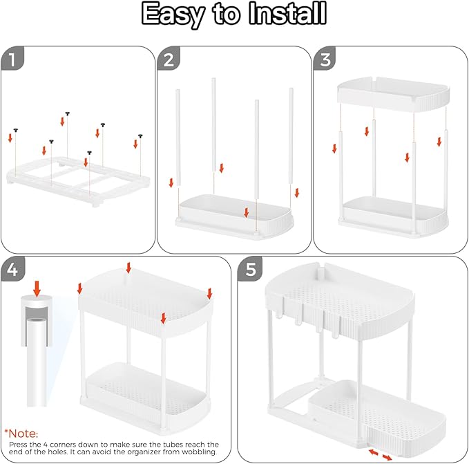 Ukeetap 2 Pack Multi-Purpose Pull-Out Storage Organizers, Under Sink Organizers - Image 7