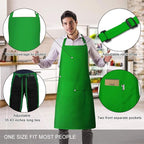 Jubatus 2 Pack Bib Aprons with 2 Pockets Cooking Chef Kitchen Apron - Image 2