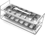 Metal Ice Cube Trays, Stainless Steel Ice Cube Trays, 18-Slot Ice Cube Tray by VBQFDPH
