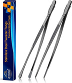 JETKONG 2 Pcs 12-Inch Food Tweezer Tongs, Stainless Steel Kitchen Tweezer by JETKONG