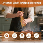 Wooden Salt And Pepper Grinder Set –【Gear-Shape Knob & Effortless Grinding】8 - Image 3