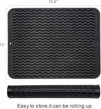 ZLR 2 Pcs Silicone Dish Drying Mat & Heat Resistant Trivet - Image 2