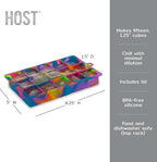 Host Ice Cube Tray with Lid, Makes 15 1.25" Cubes, Durable Silicone Trays - Image 3