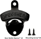 ZOOFOX 12-Piece Wall Mounted Vintage Metal Bottle Opener - Image 3
