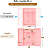 ukeetap Extra Large Expandable Silverware Organizer, BPA-Free Food-Safe Cutlery - Image 3