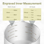 2PCS 3/4Cup Single Measuring Cup, Etched Inner Scale Stainless Steel Measure - Image 3