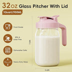 Breast Milk Pitcher - 32 oz Glass Mason Jar - Image 2