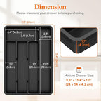 Lifewit Silverware Drawer Organizer Tray, Plastic Cutlery Storage - Image 2