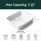 HOMBENE 3 QT Wide Ceramic Baking Dish, Lasagna Pan - Image 2