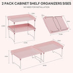 STARLATTA 2 Pcs Cabinet Organizer Shelf，Stackable Kitchen Counter Shelves - Image 3