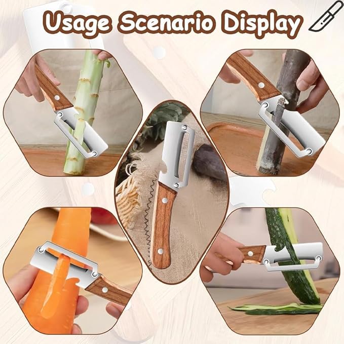 2PCS Multifunctional Vegetable Peeler, 2-in-1 Multifunctional Stainless Steel - Image 5