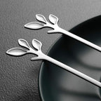 AnSaw Elegant Silver Leaf Coffee Spoons - Image 7