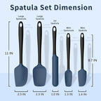 Coukre Silicone Spatula Set of 5, High Temperature Resistant, Food Grade - Image 2