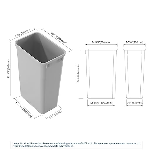 Dowell 10 Pack 50Qt Wastebasket Trash Container, - Image 4