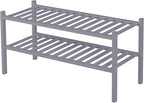 ROMGUAR CRAFT 2 Tier Bamboo Shoe Rack - Image 8