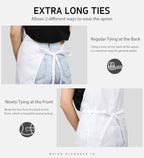 Syntus 12 Pack Bib Apron, Unisex Aprons Adjustable 100% Cotton - Image 5