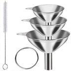 Funnels for Kitchen Bottle Filling, Lmoszuak Mini Stainless Steel Funnels by Unknown