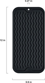 Silicone Dish Drying Mat, Non-Slip Easy Clean Sink Mat Large Heat-resistant - Image 3
