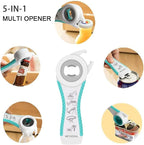 Jar Opener for Weak Hands - 5 in 1 Multi Function Can Opener Bottle Opener Kit - Image 3