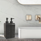 Soap Dispenser Set with Stainless Steel Pump, 2 Pack Ceramic Refillable Dish - Image 2
