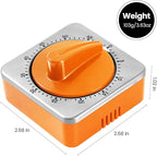 Orange Kitchen Timers for Cooking, Chef Cooking Timer Clock - Image 3