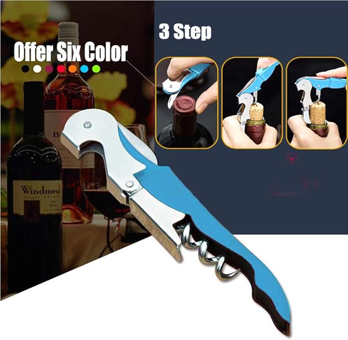 Professional Waiter Corkscrew Wine Openers Set, Heavy Duty Stainless Steel - Image 5