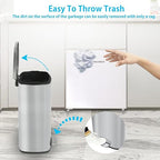 BestMassage 13 Gallon Stainless Steel Trash Can - Image 2