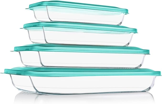 KOMUEE 8 Pieces Glass Baking Dish by KOMUEEUS