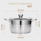 Ohtomber 8 Quart Stock Pot - Image 2