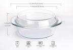 Round Tempered Glass Casserole Dish - 4QT - Image 2