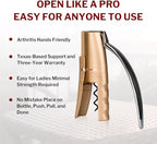 Forge Quality Compact Vertical Lever Corkscrew Wine Opener - Image 2