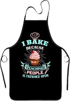 Baking Apron for Women I Baking Because People Is Frowned Aprons Gifts for Men by zukmvuh