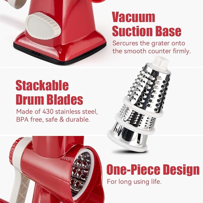 KEOUKE Rotary Cheese Grater Pro 6 in 1 - Image 7