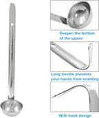 Piutouyar 3 Pcs 1 oz Soup Ladle Set, Stainless Steel Ladle - Image 5