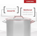 Concord 30 Quart Stainless Steel Stock Pot Cookware - Image 7