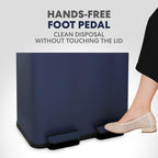 Simpli-Magic 60 Liter / 16 Gallon Rectangular Hands-Free Dual Compartment - Image 3