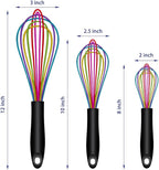 OYV Dishwasher Safe Colorful Silicone Whisk, Sealed Waterproof Design Set of 3 - Image 6