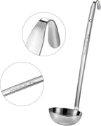 meekoo 3 Pieces Stainless Steel Ladle Soup Handle Ladle - Image 4