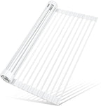 MERRYBOX Roll Up Over The Sink Dish Drying Rack Silicone Wrapped Foldable by MERRYBOX