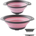 Collapsible Colander and Strainer, Silicone Strainer Colanders & Food Strainers by LogFaadCoi