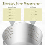 1PCS 1/2Cup Single Measuring Cup, Etched Inner Scale Stainless Steel Measure - Image 3