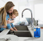 JASAI 18 Oz Clear Glass Soap Dispenser - Image 3
