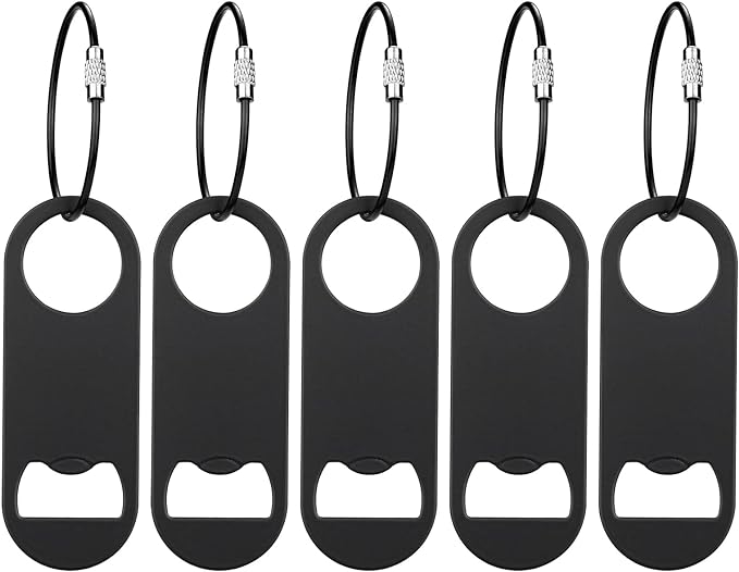 5 PACK Stainless Steel Flat Bottle Opener by DFTOA