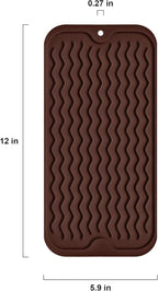 Silicone Dish Drying Mat, Non-Slip Easy Clean Sink Mat Large Heat-resistant - Image 3