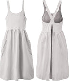 Uaussi Cotton Linen Apron Cross Back Work Apron by Uaussi