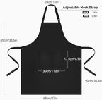 NLUS 2 Pack Kitchen Cooking Aprons, Adjustable Bib Soft Chef Apron - Image 2