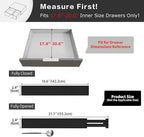 Utoplike 4 pcs Bamboo Kitchen Drawer Dividers Large, Adjustable Black Drawer - Image 2