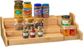 Spice Rack Kitchen Cabinet Organizer- 3 Tier Bamboo Expandable Display Shelf by ZriBamboo